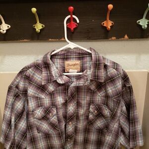 Wrangler Western Pearl Snap Shirt 3XL Plaid